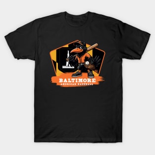 USA - American BASEBALL - Baltimore - Baseball mascot - Baltimore baseball T-Shirt